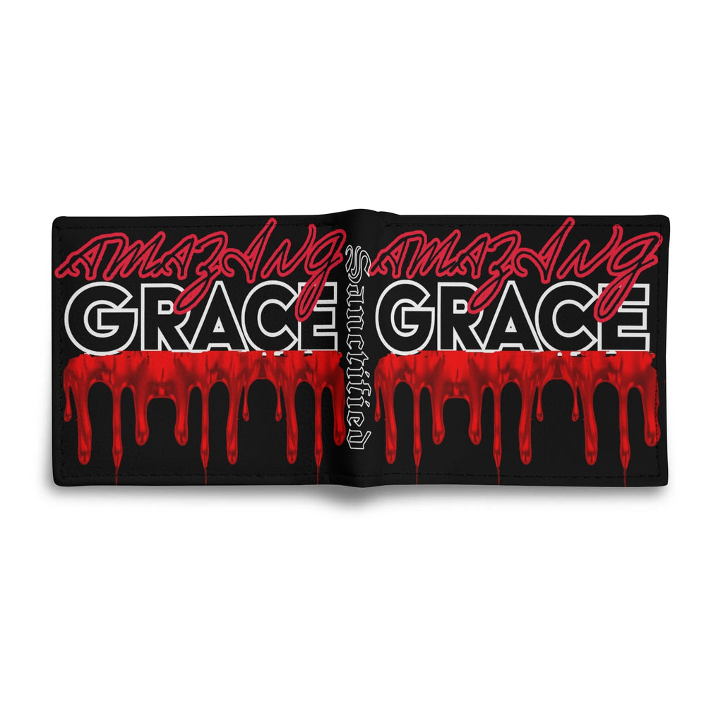 AMAZING GRACE- Mens Minimalist PU Leather Wallet Paper Folded Wallet, FREE SHIPPING