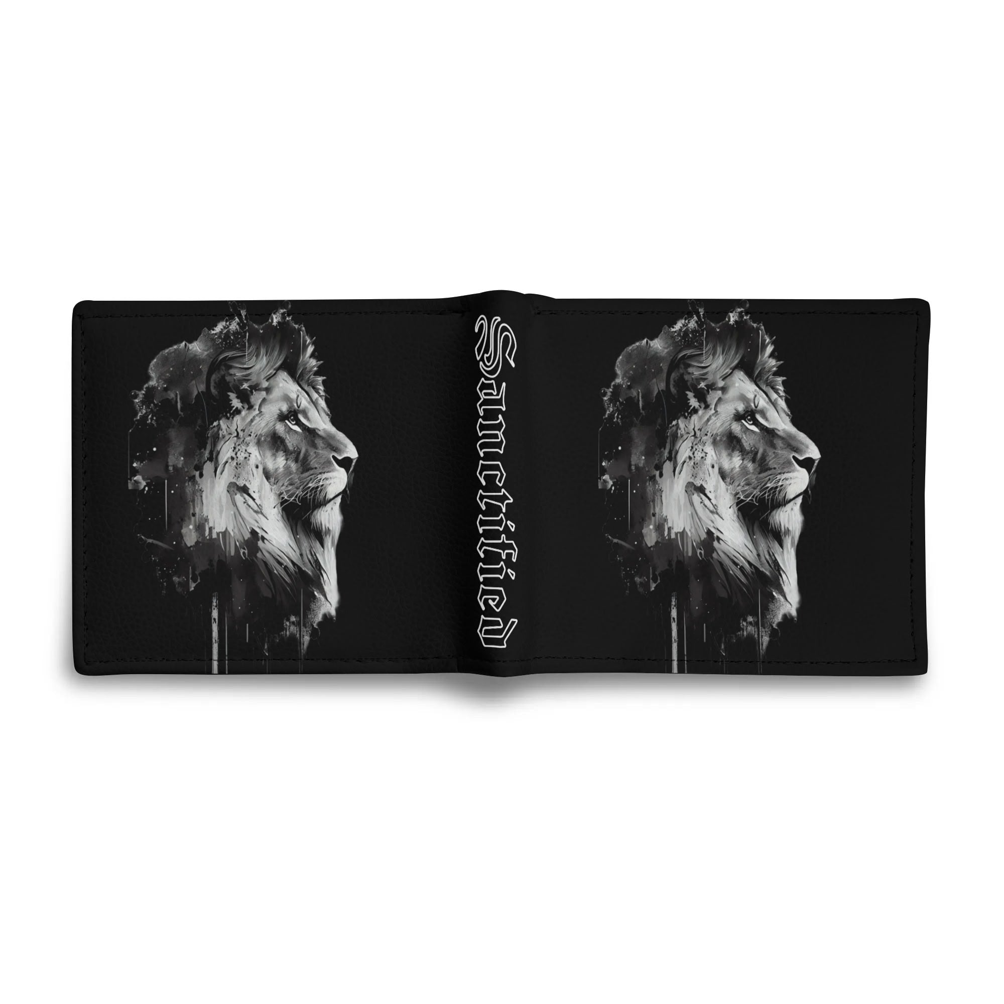BOLD AS A LION- Mens Minimalist PU Leather Wallet Paper Folded Wallet, FREE SHIPPING