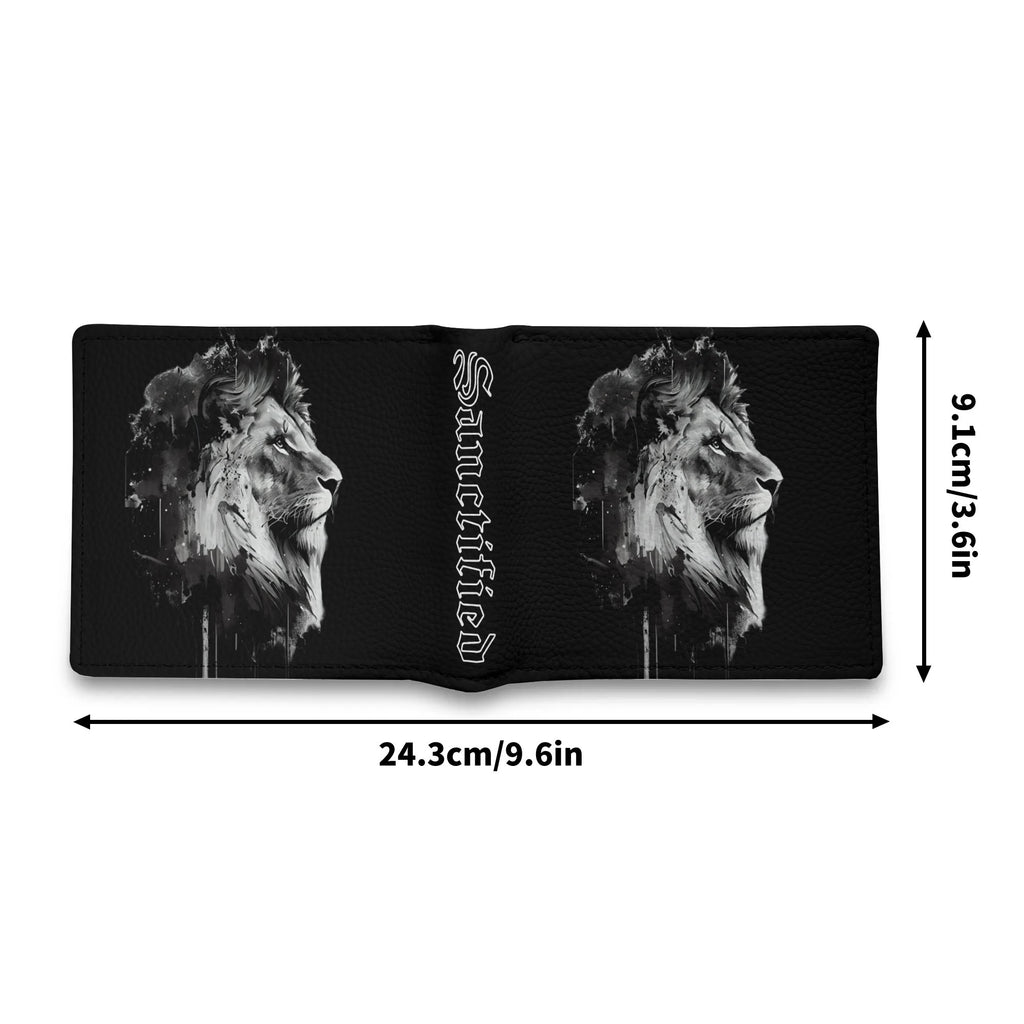 BOLD AS A LION- Mens Minimalist PU Leather Wallet Paper Folded Wallet, FREE SHIPPING