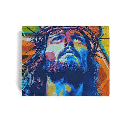 JESUS FAN- Mens Minimalist PU Leather Wallet Paper Folded Wallet, FREE SHIPPING