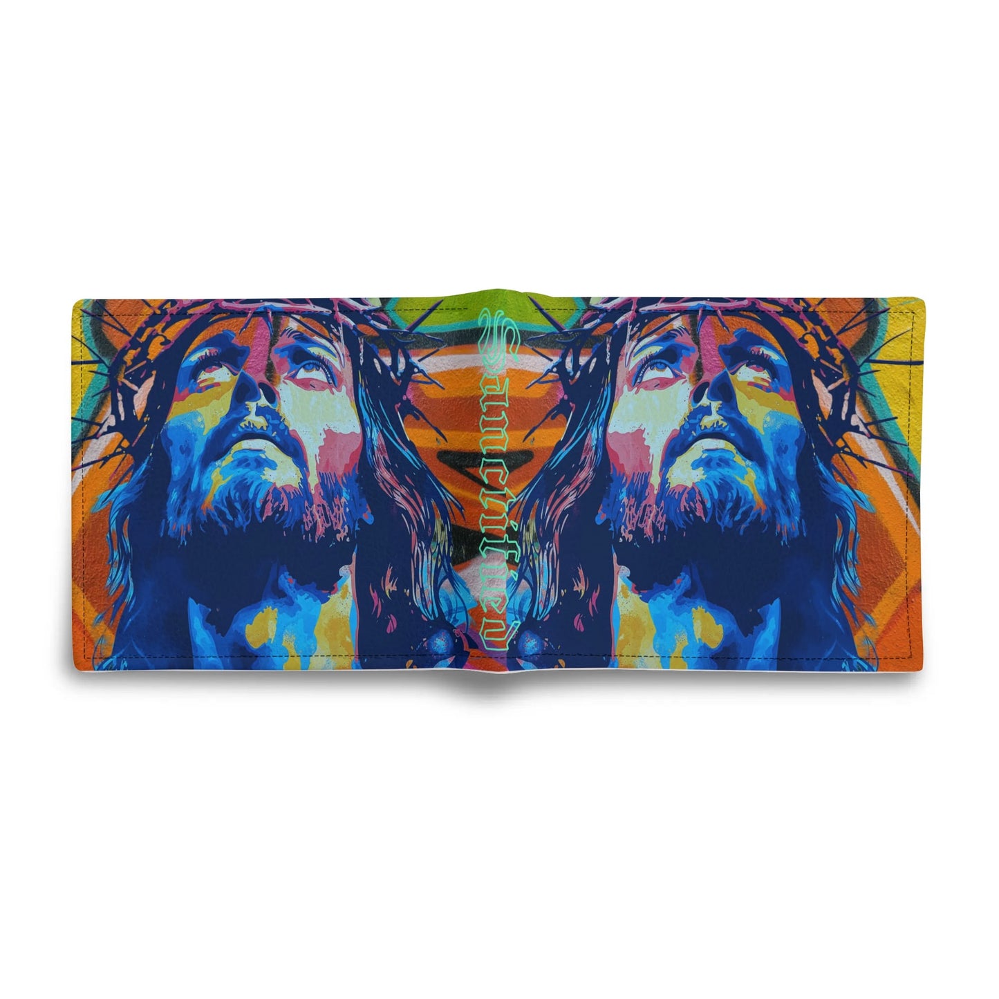 JESUS FAN- Mens Minimalist PU Leather Wallet Paper Folded Wallet, FREE SHIPPING