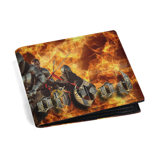 ARMOR OF GOD- Mens Minimalist PU Leather Wallet Paper Folded Wallet, FREE SHIPPING