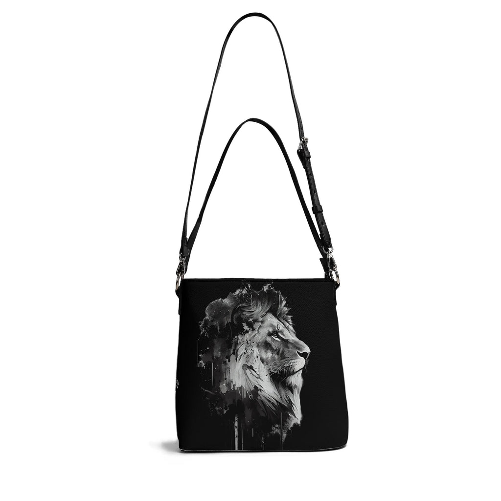 BOLD AS A LION- Womens PU Bucket Bag Shoulder Bag, FREE SHIPPING