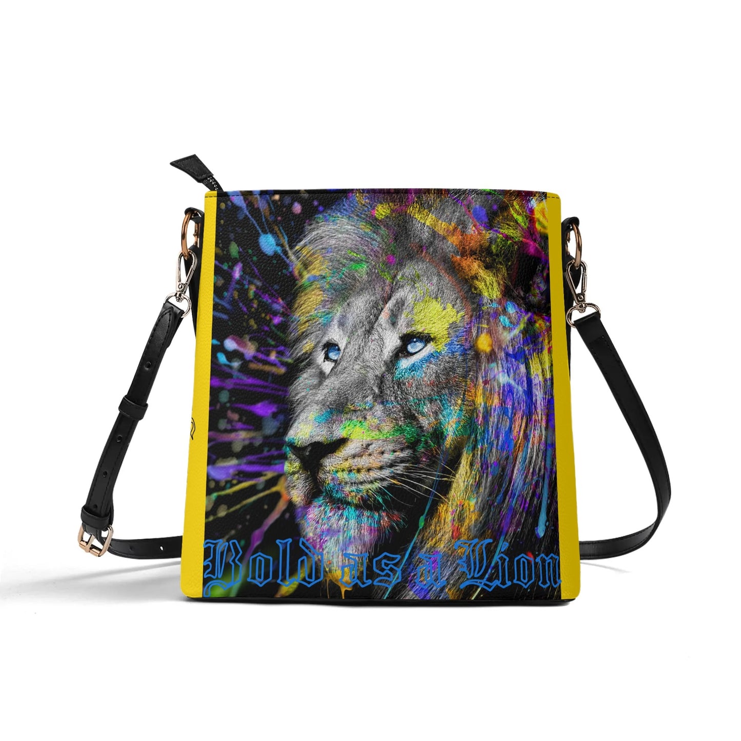 BOLD AS A LION- Womens PU Bucket Bag Shoulder Bag, FREE SHIPPING