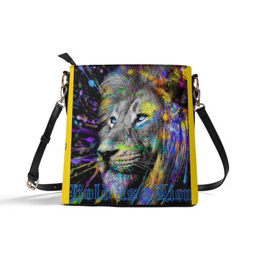 BOLD AS A LION- Womens PU Bucket Bag Shoulder Bag, FREE SHIPPING