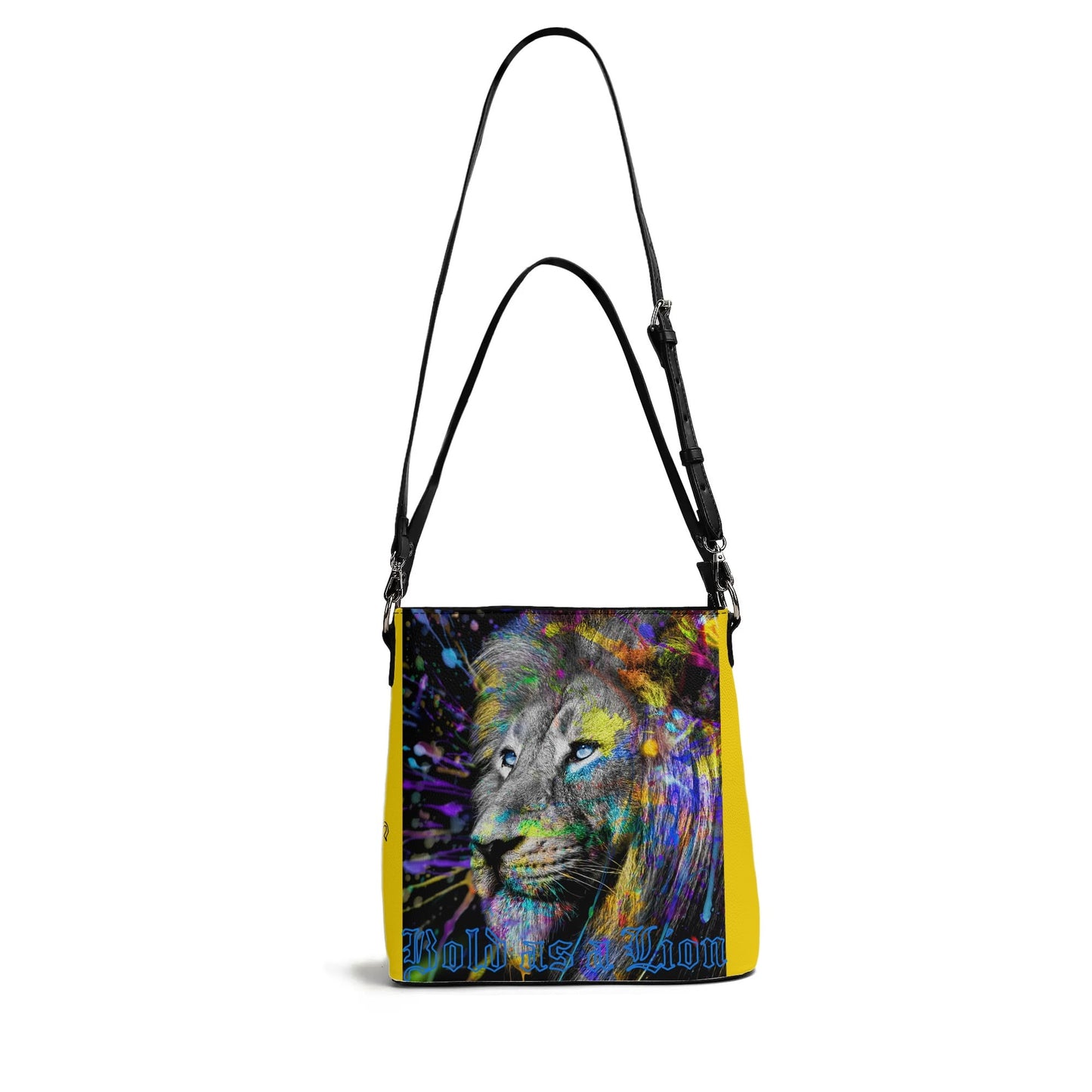 BOLD AS A LION- Womens PU Bucket Bag Shoulder Bag, FREE SHIPPING