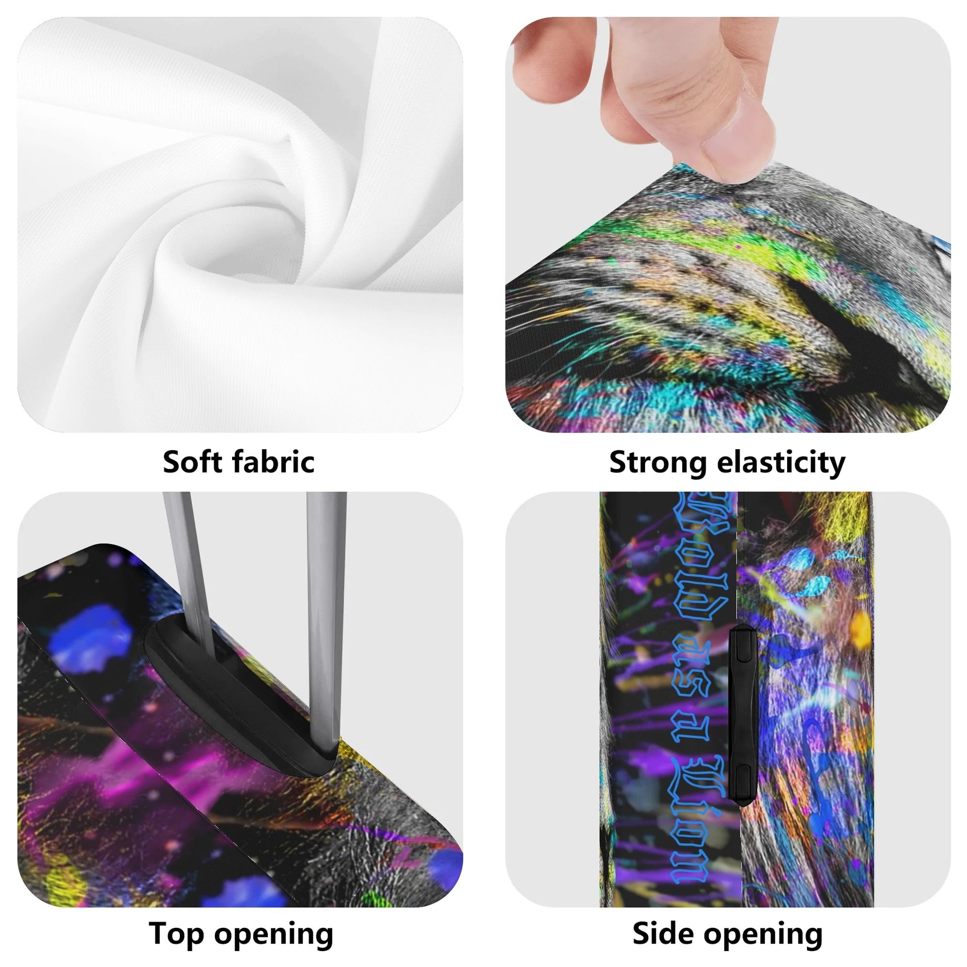 BOLD AS A LION- Polyester Luggage Cover, FREE SHIPPING