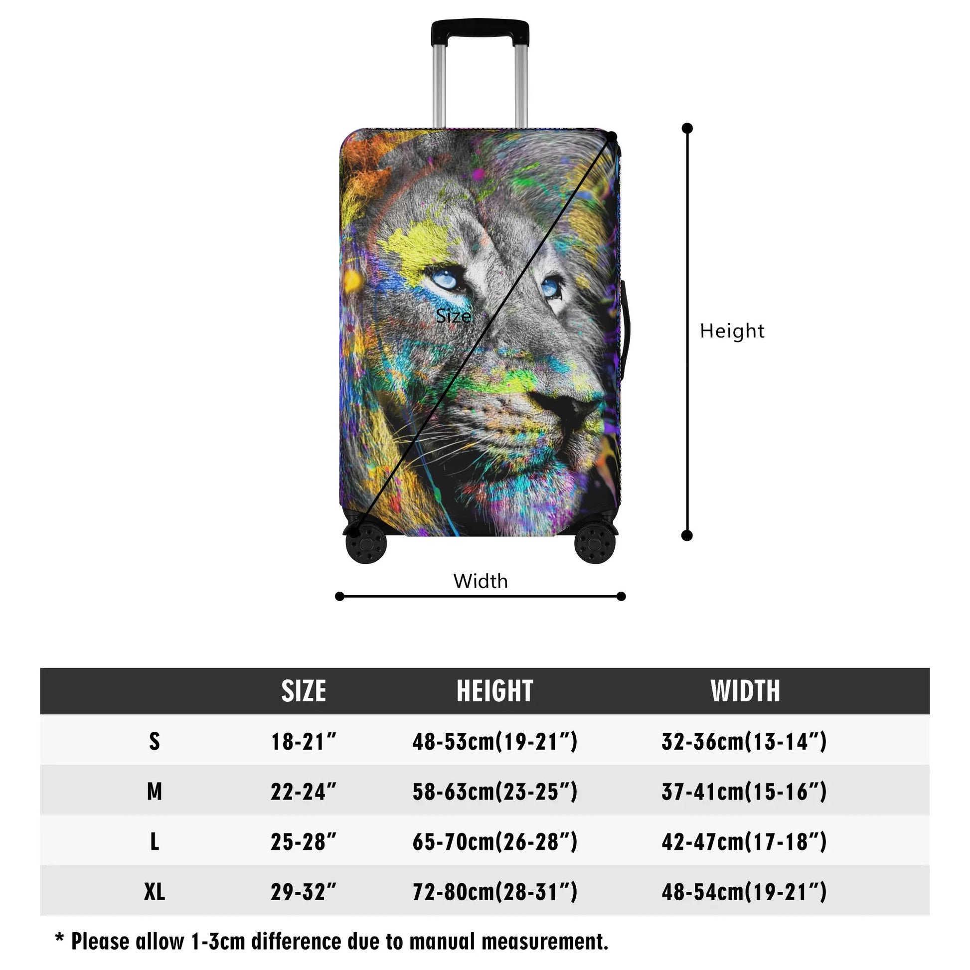 BOLD AS A LION- Polyester Luggage Cover, FREE SHIPPING