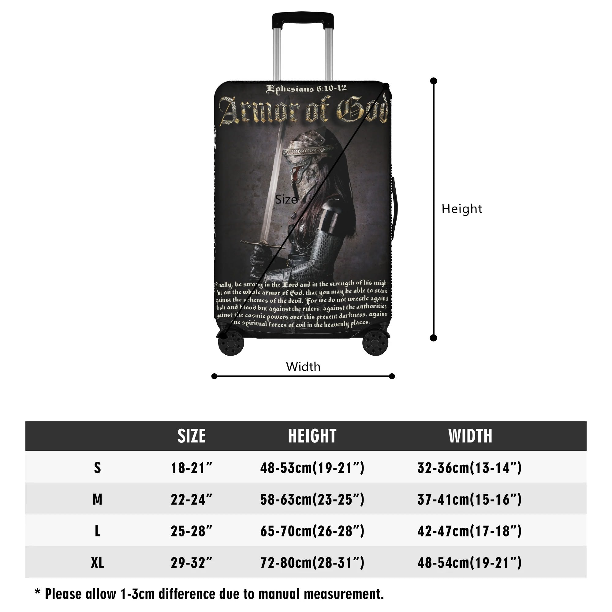 ARMOR OF GOD- Polyester Luggage Cover, FREE SHIPPING