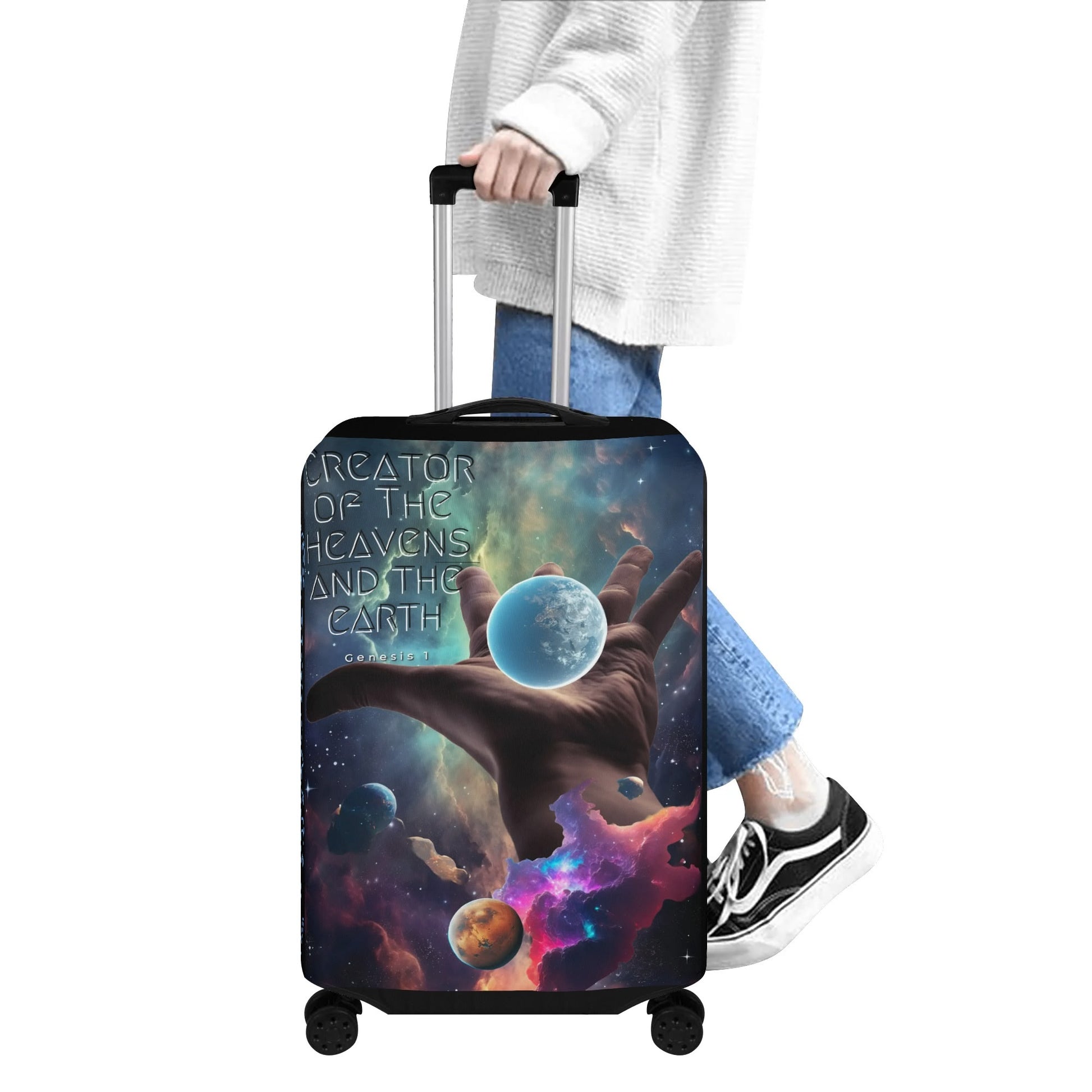 IN THE BEGINNING- Polyester Luggage Cover, FREE SHIPPING