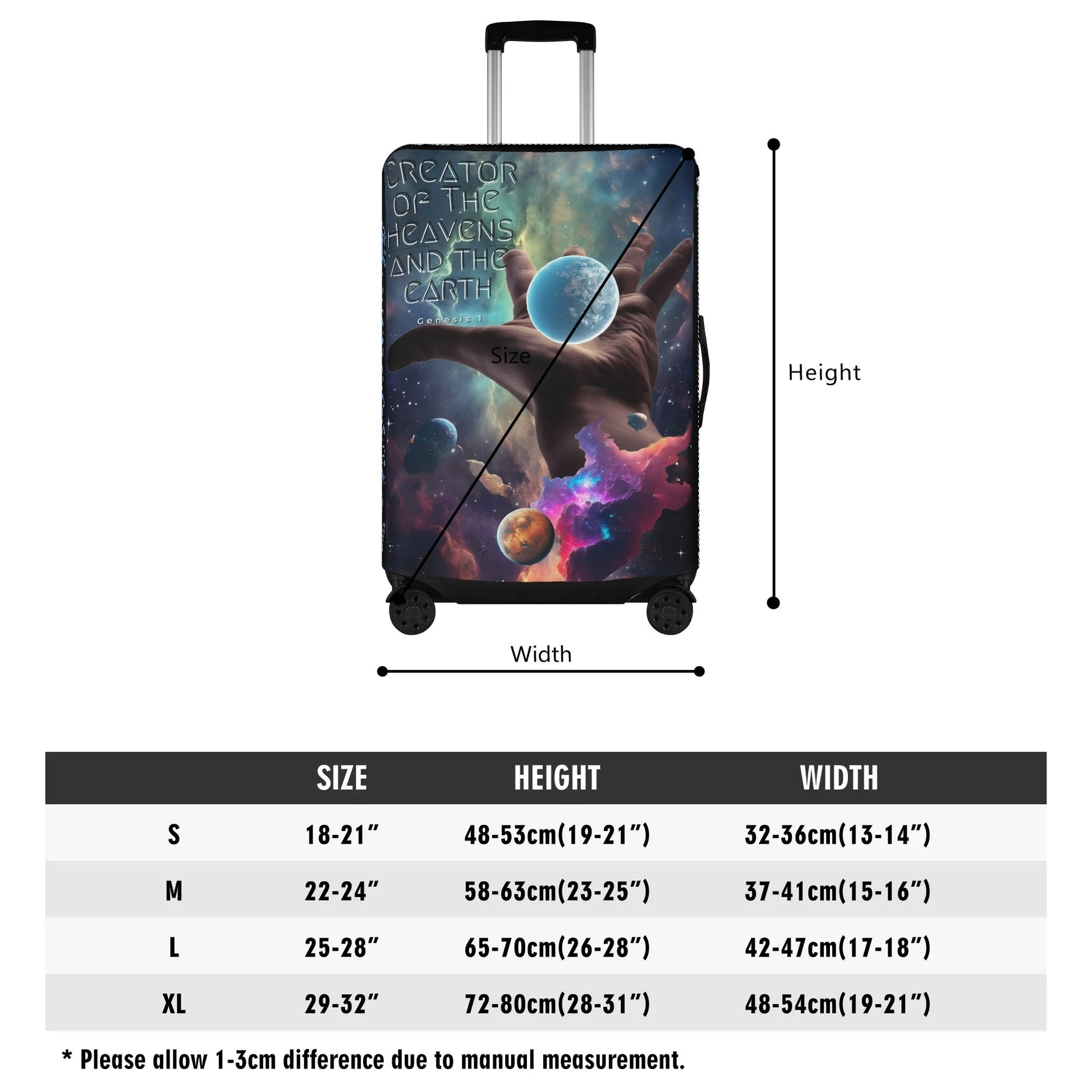 IN THE BEGINNING- Polyester Luggage Cover, FREE SHIPPING