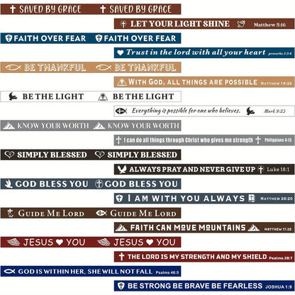 10/20 Pack Silicone Wristbands with Bible Verses - Comfortable Faith-Based