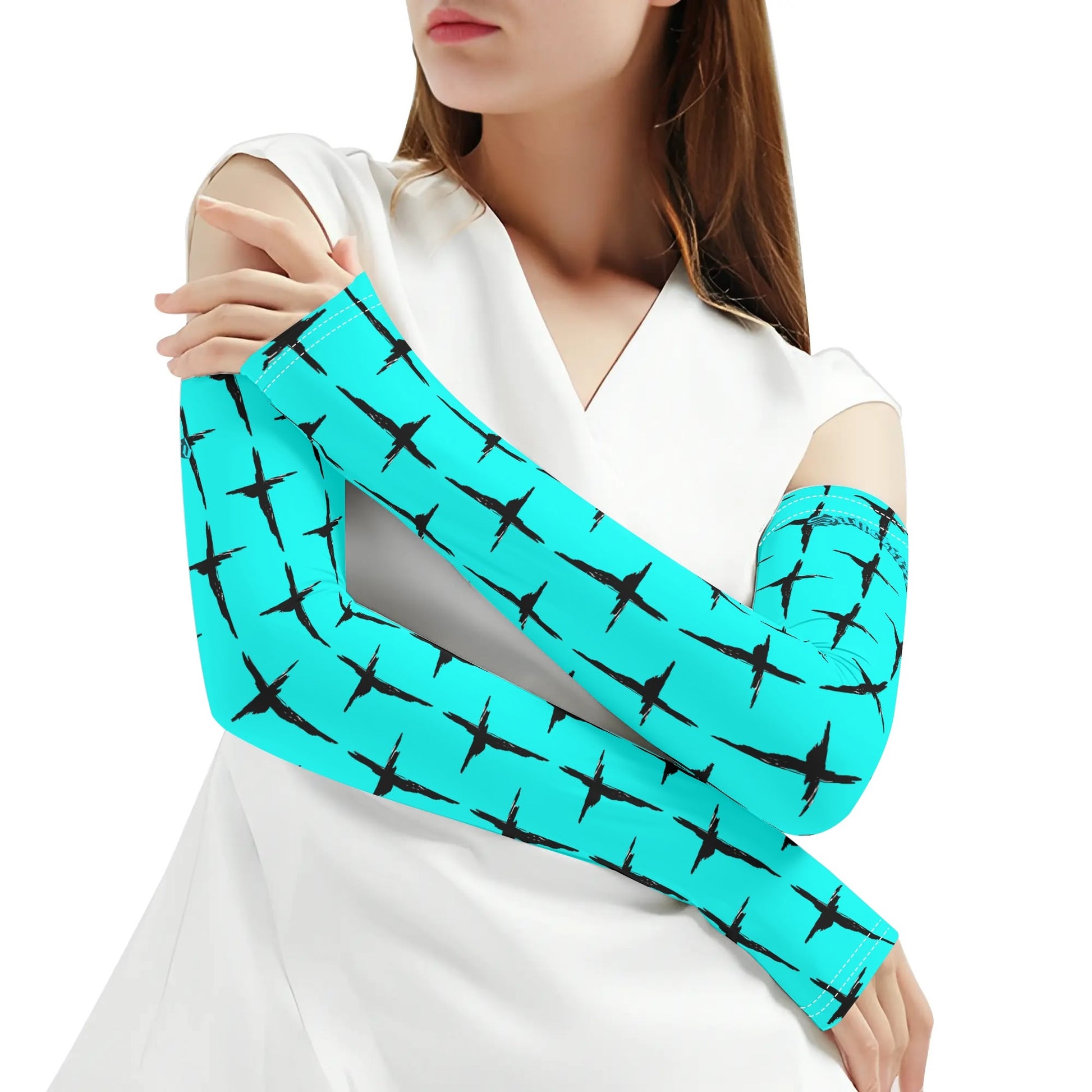 TAKE UP YOUR CROSS- A Pair Cooling Arm Sleeves Arm Cover for UV Sun Protection Gifts, FREE SHIPPING