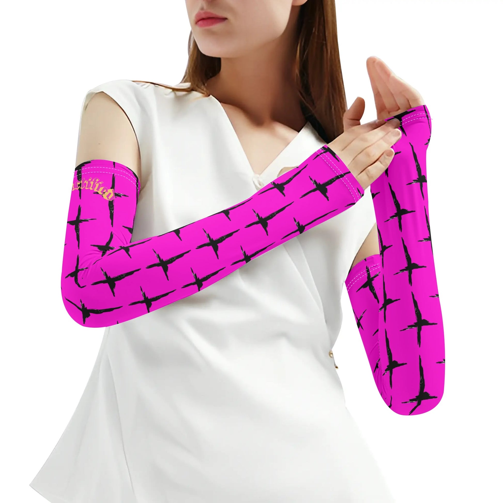 TAKE UP YOUR CROSS- A Pair Cooling Arm Sleeves Arm Cover for UV Sun Protection Gifts, FREE SHIPPING