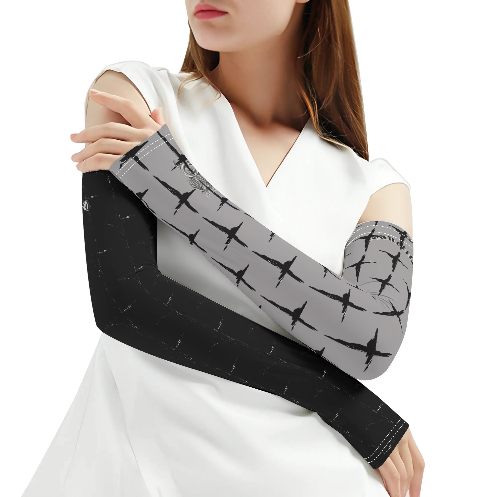 CROSS- A Pair Cooling Arm Sleeves Arm Cover for UV Sun Protection Gifts, FREE SHIPPING