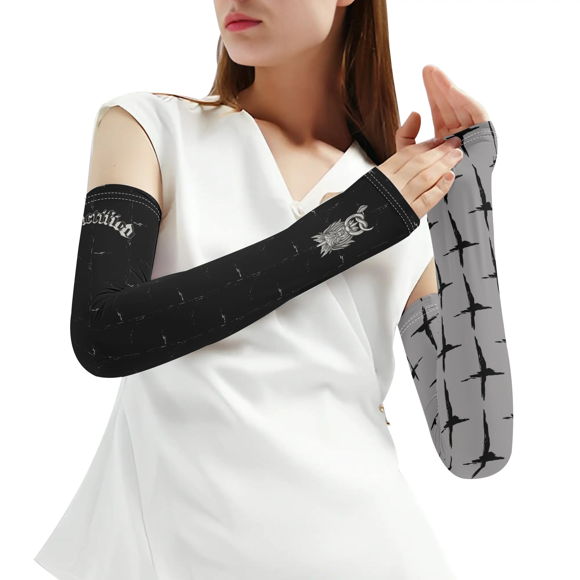 CROSS- A Pair Cooling Arm Sleeves Arm Cover for UV Sun Protection Gifts, FREE SHIPPING