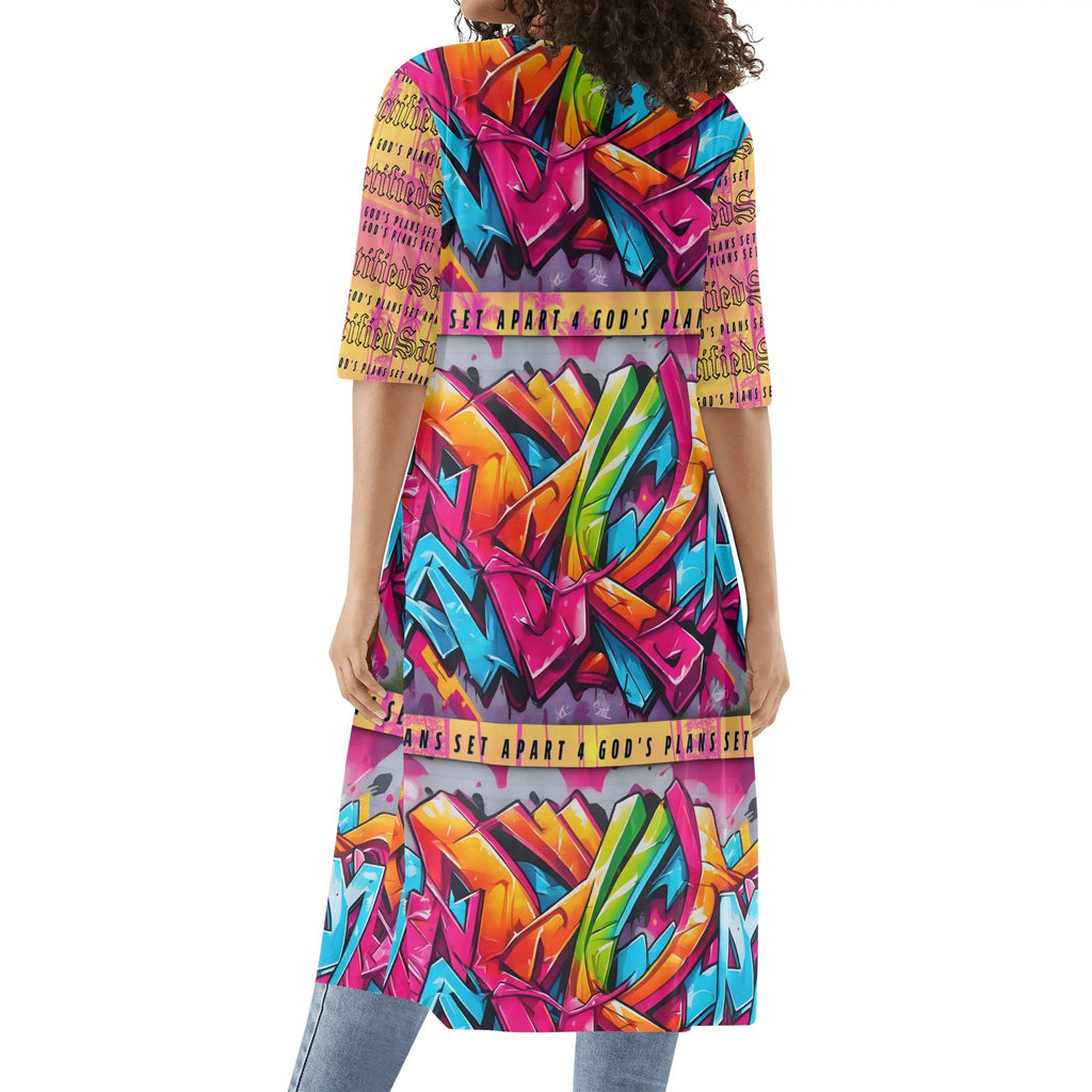 SANCTIFIED- Womens Half Sleeve Kimono Cardigan, FREE SHIPPING