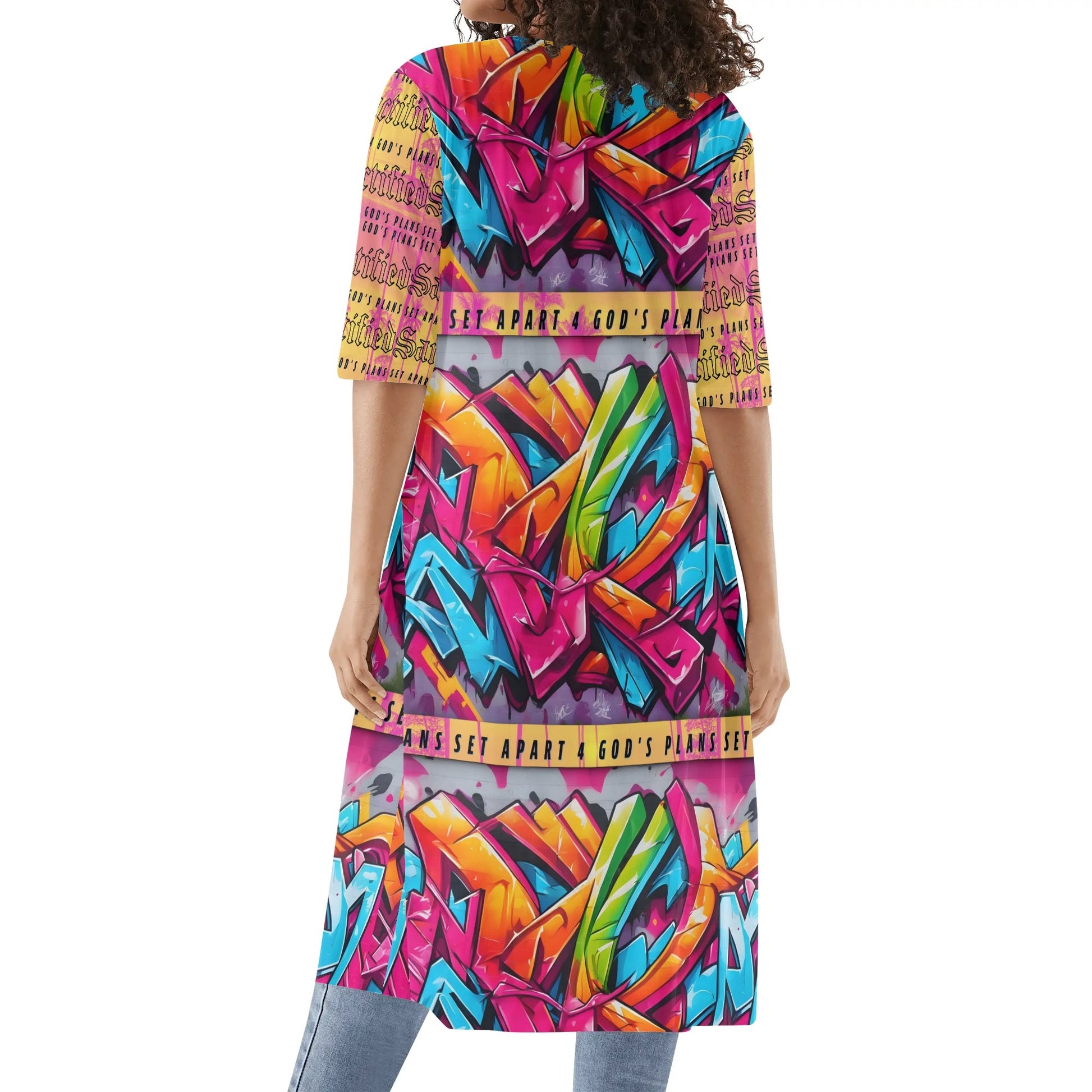 SANCTIFIED- Womens Half Sleeve Kimono Cardigan, FREE SHIPPING