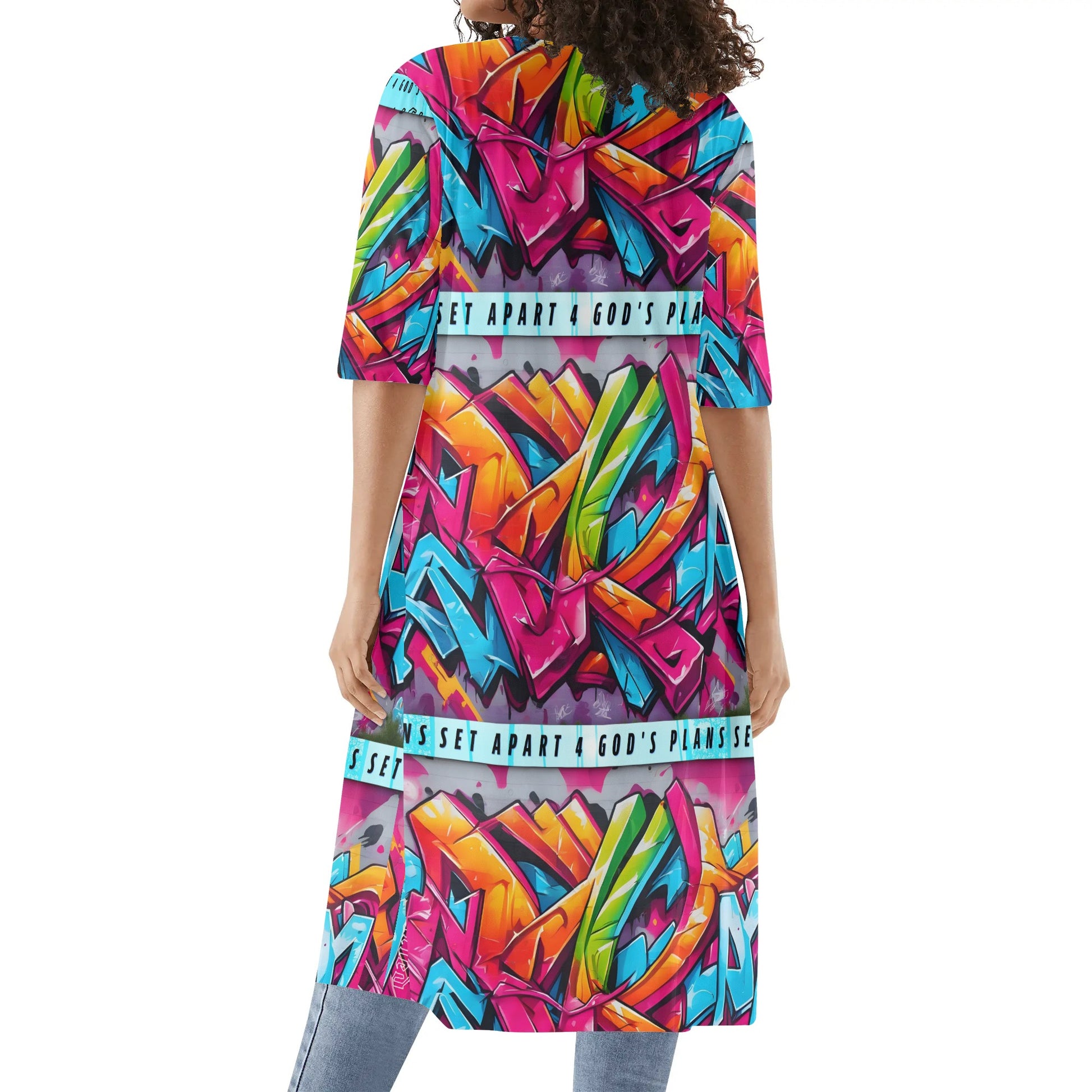 SANCTIFIED- Womens Half Sleeve Kimono Cardigan, FREE SHIPPING