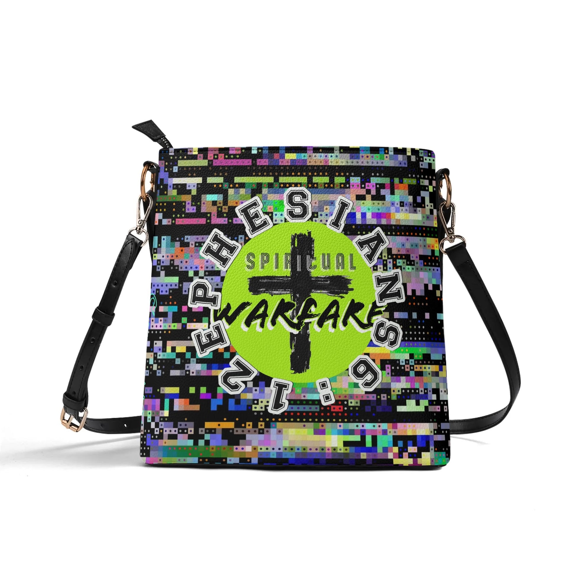 SPIRITUAL WARFARE- Womens PU Bucket Bag Shoulder Bag, FREE SHIPPING
