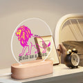BOLD AS A LION-  Acrylic Round Lamp Night Light Home Decor, FREE SHIPPING