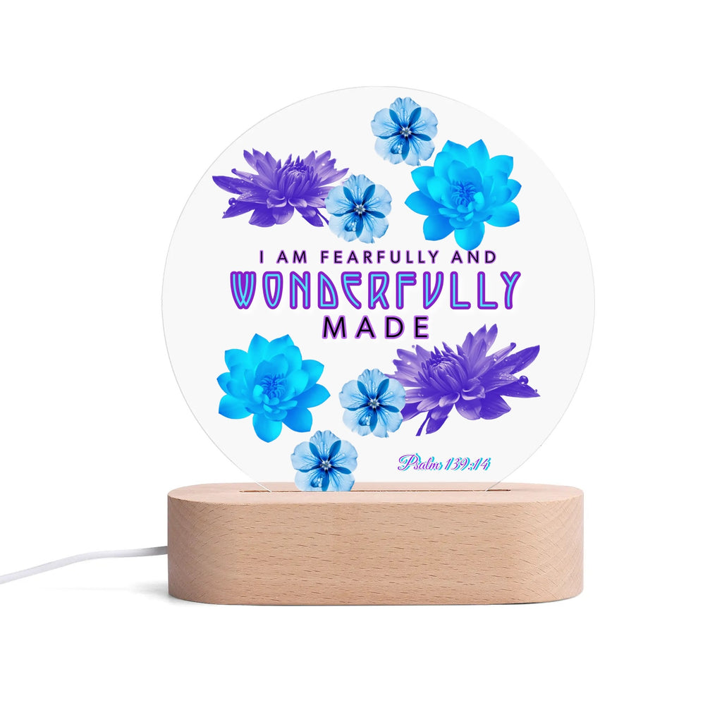 WONDERFULLY MADE-  Acrylic Round Lamp Night Light Home Decor, FREE SHIPPING