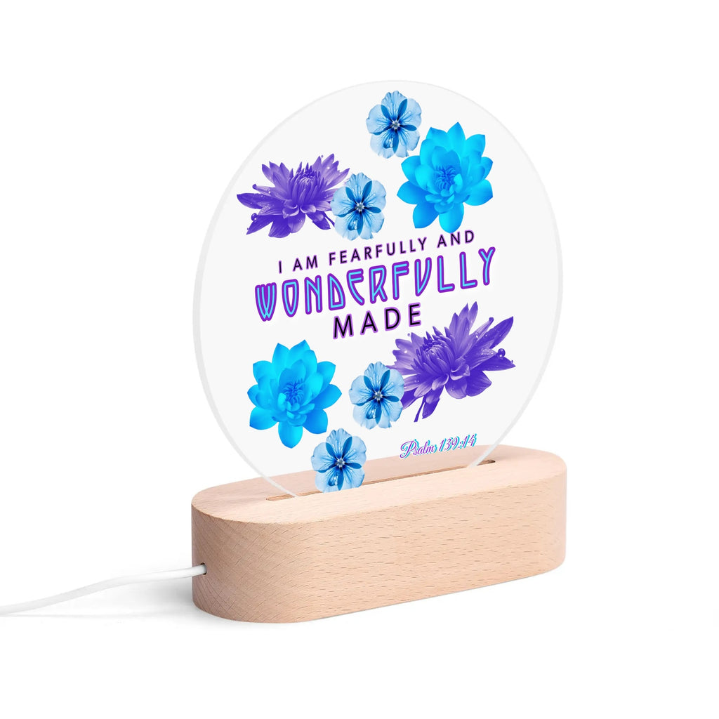 WONDERFULLY MADE-  Acrylic Round Lamp Night Light Home Decor, FREE SHIPPING