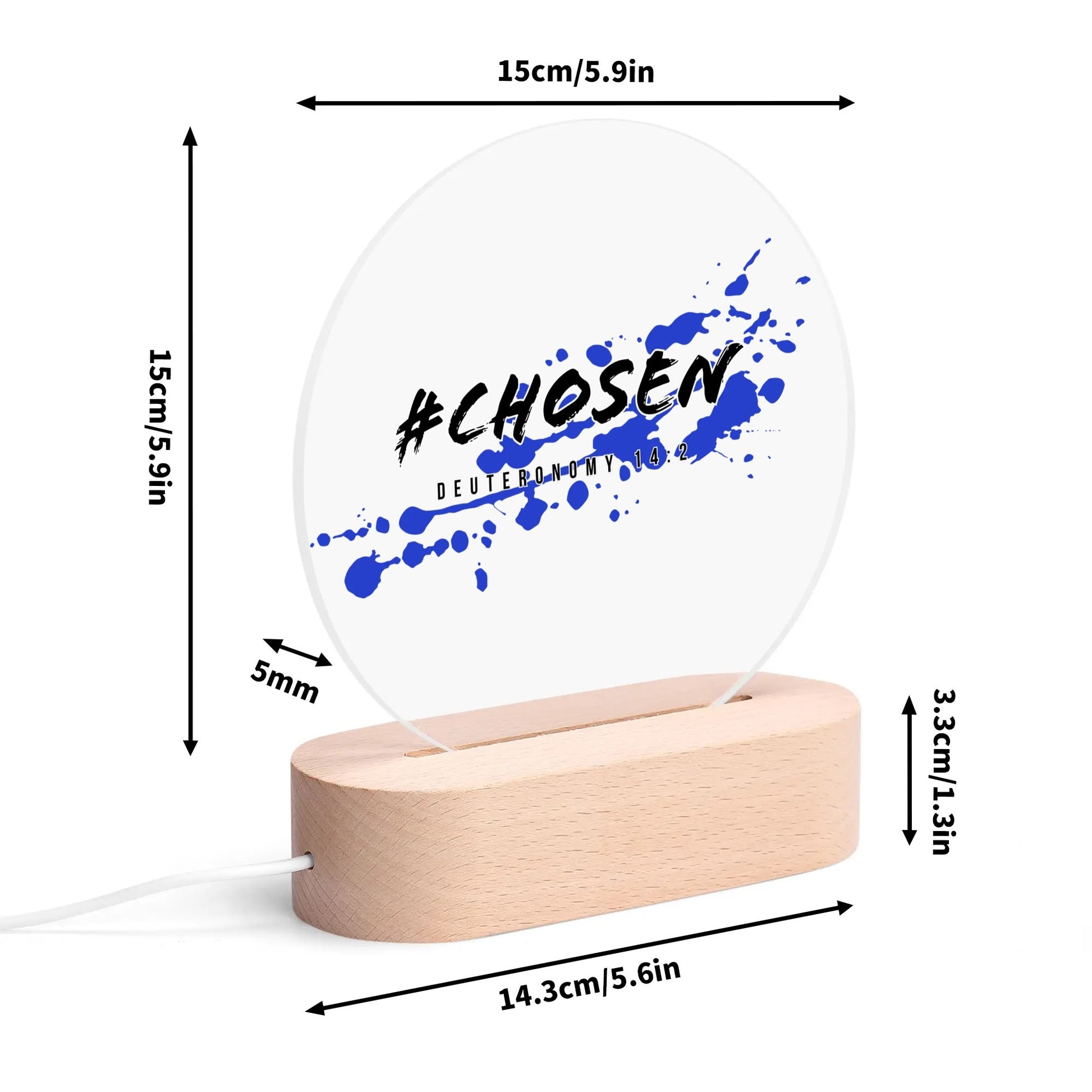 #CHOSEN-  Acrylic Round Lamp Night Light Home Decor, FREE SHIPPING