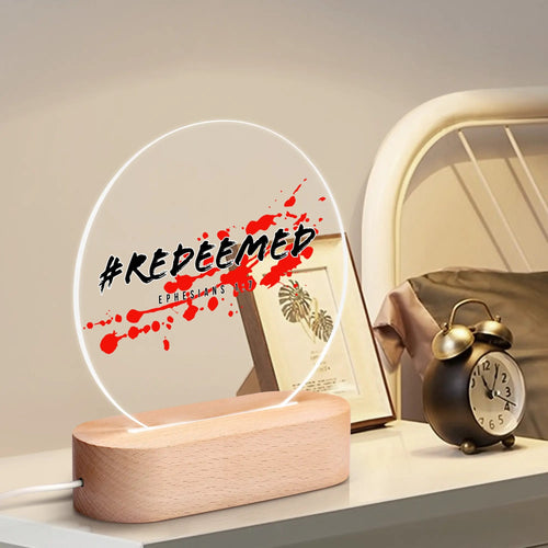 #REDEEMED-  Acrylic Round Lamp Night Light Home Decor, FREE SHIPPING