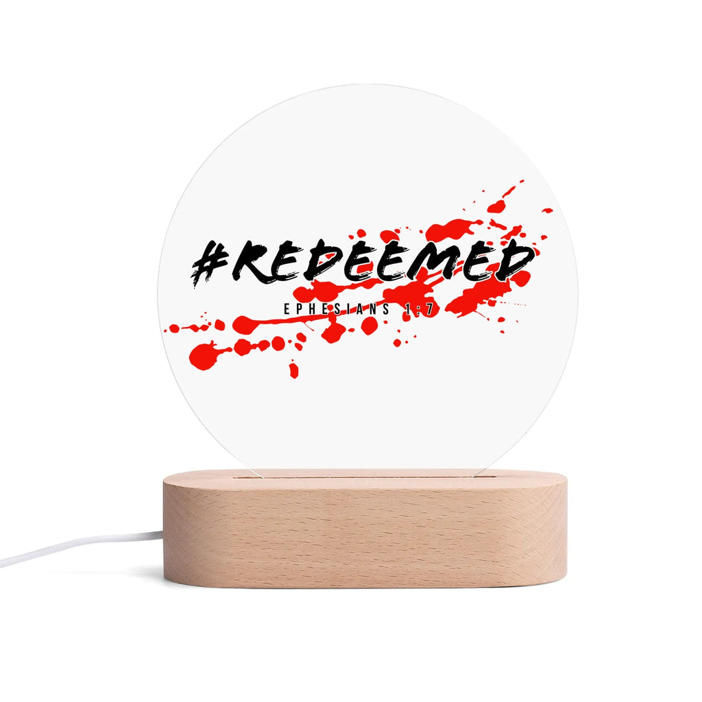 #REDEEMED-  Acrylic Round Lamp Night Light Home Decor, FREE SHIPPING