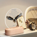 EAGLES WINGS-  Acrylic Round Lamp Night Light Home Decor, FREE SHIPPING