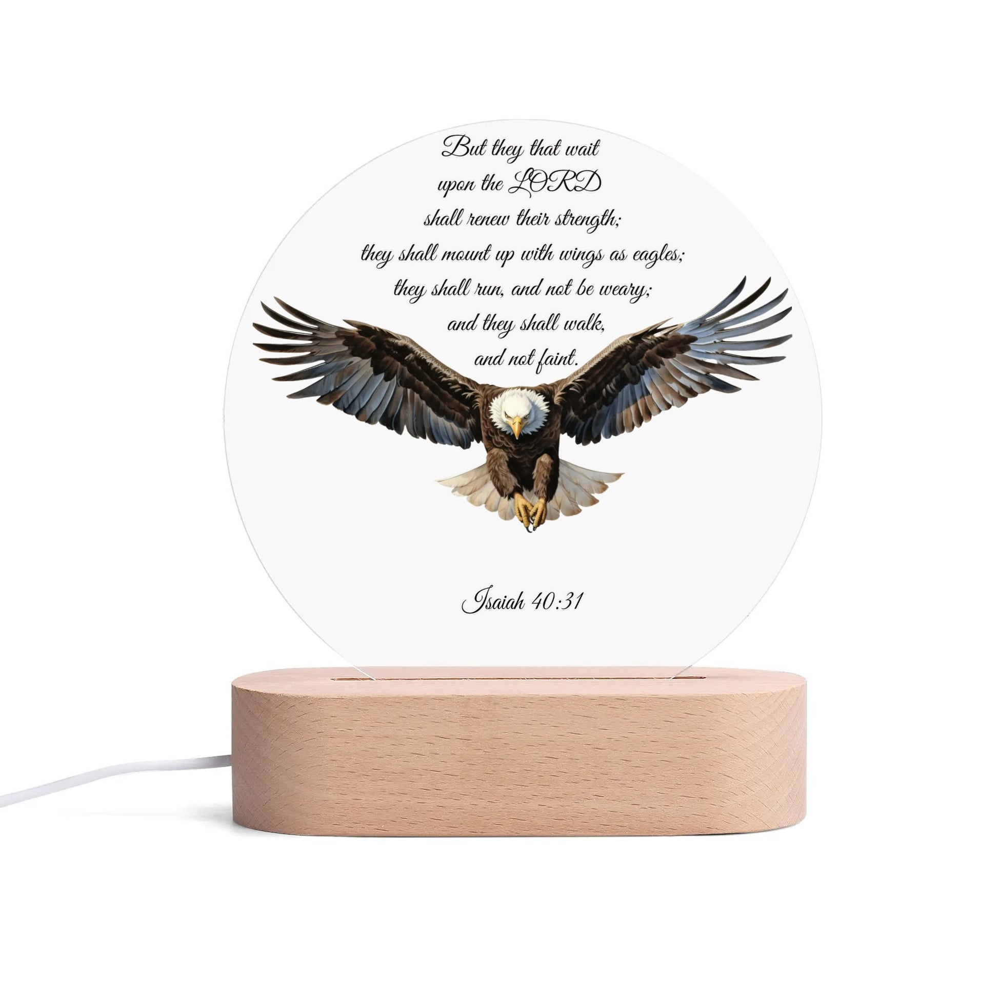 EAGLES WINGS-  Acrylic Round Lamp Night Light Home Decor, FREE SHIPPING
