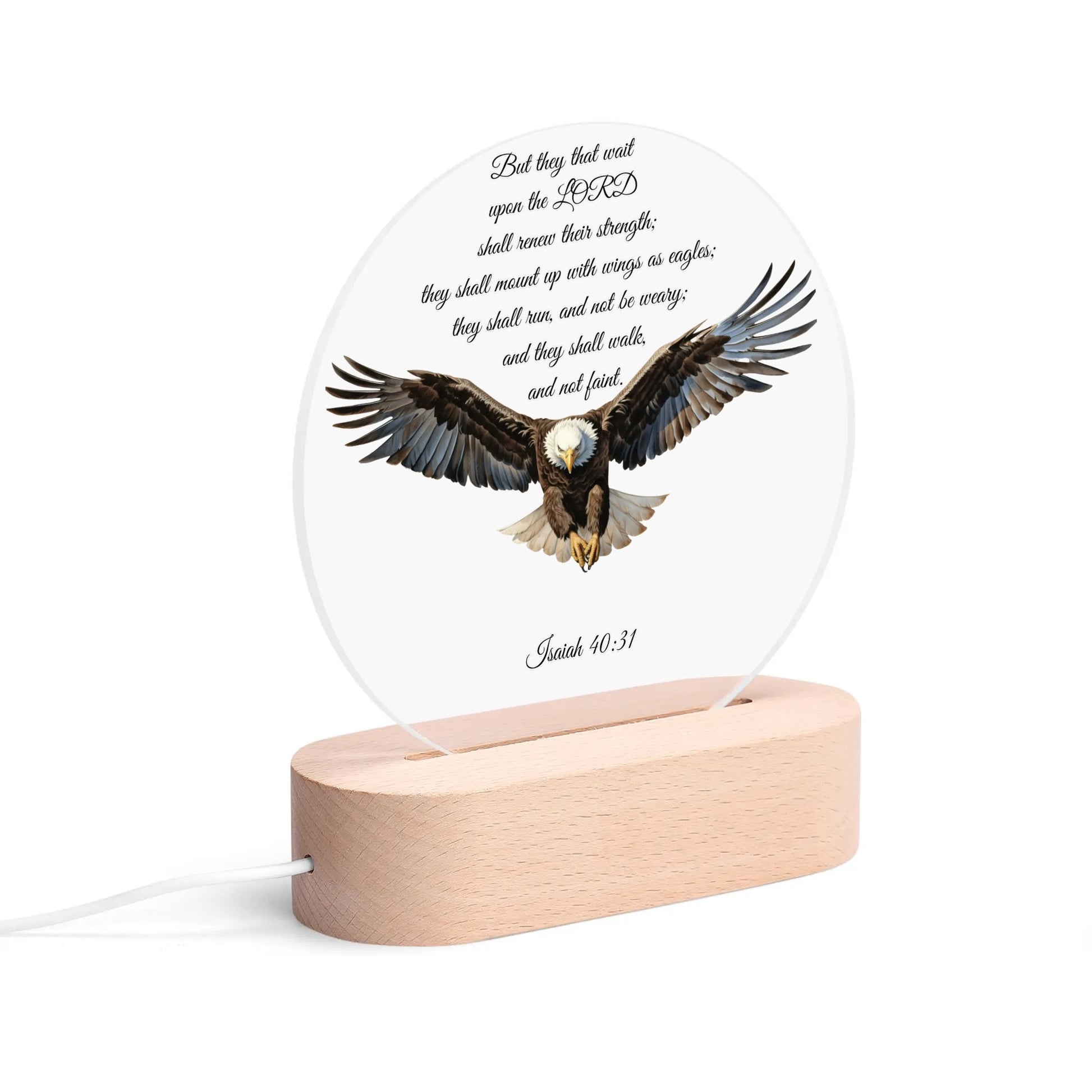 EAGLES WINGS-  Acrylic Round Lamp Night Light Home Decor, FREE SHIPPING