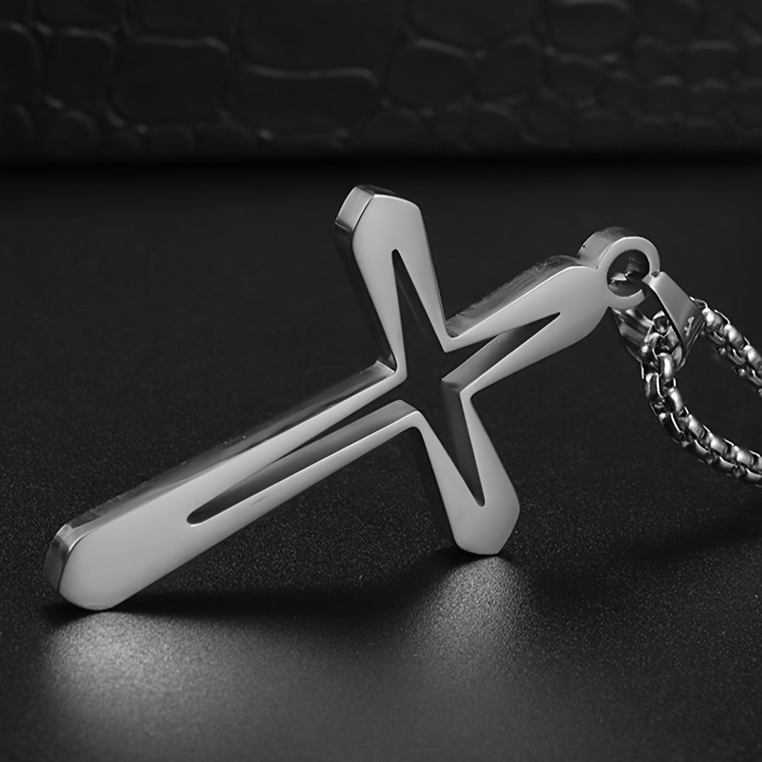 Stainless Steel Cross Pendant Necklace