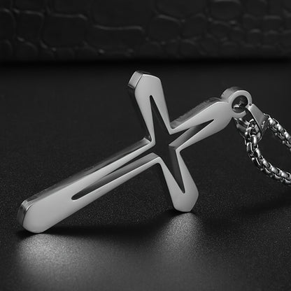 Stainless Steel Cross Pendant Necklace