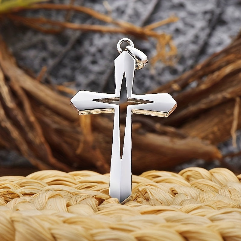 Stainless Steel Cross Pendant Necklace