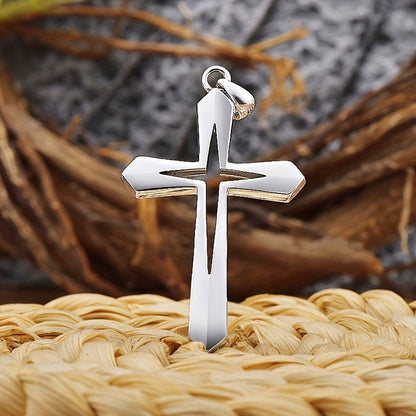 Stainless Steel Cross Pendant Necklace