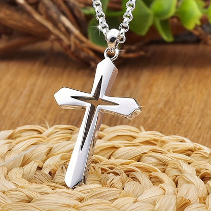 Stainless Steel Cross Pendant Necklace