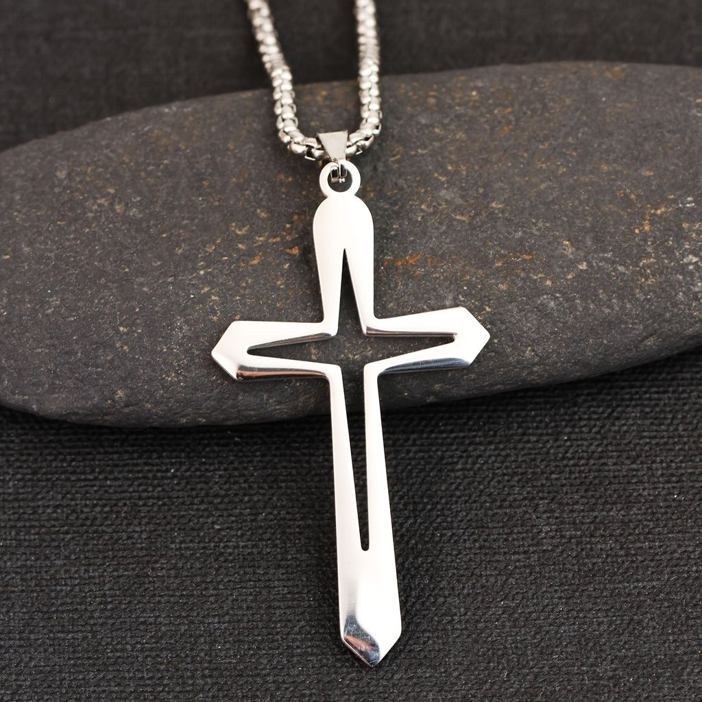 Stainless Steel Cross Pendant Necklace