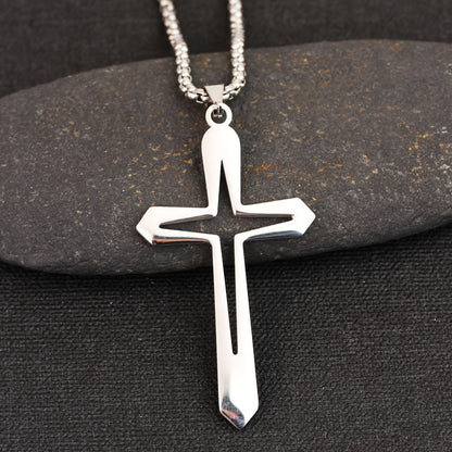 Stainless Steel Cross Pendant Necklace