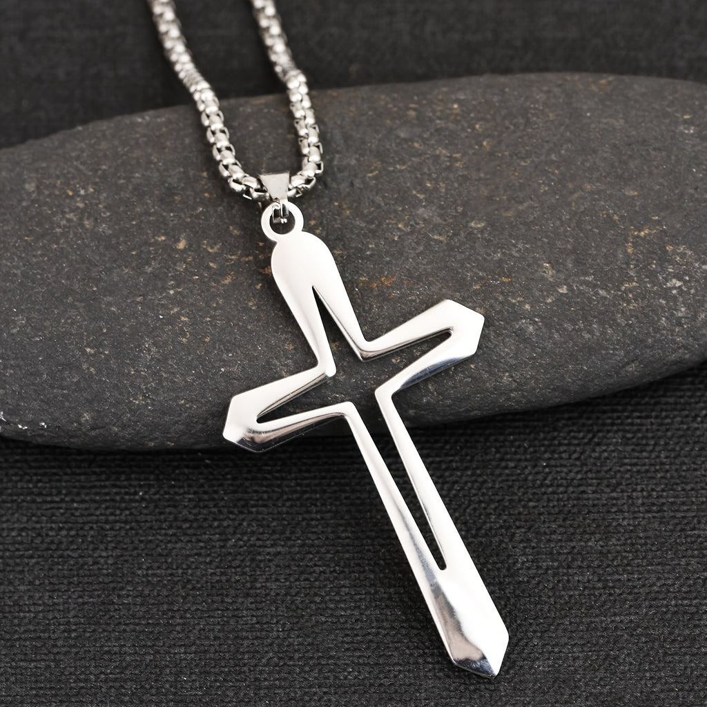 Stainless Steel Cross Pendant Necklace