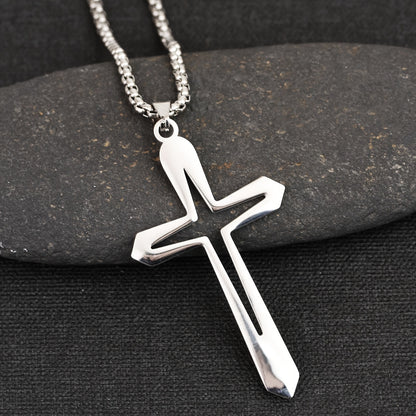 Stainless Steel Cross Pendant Necklace