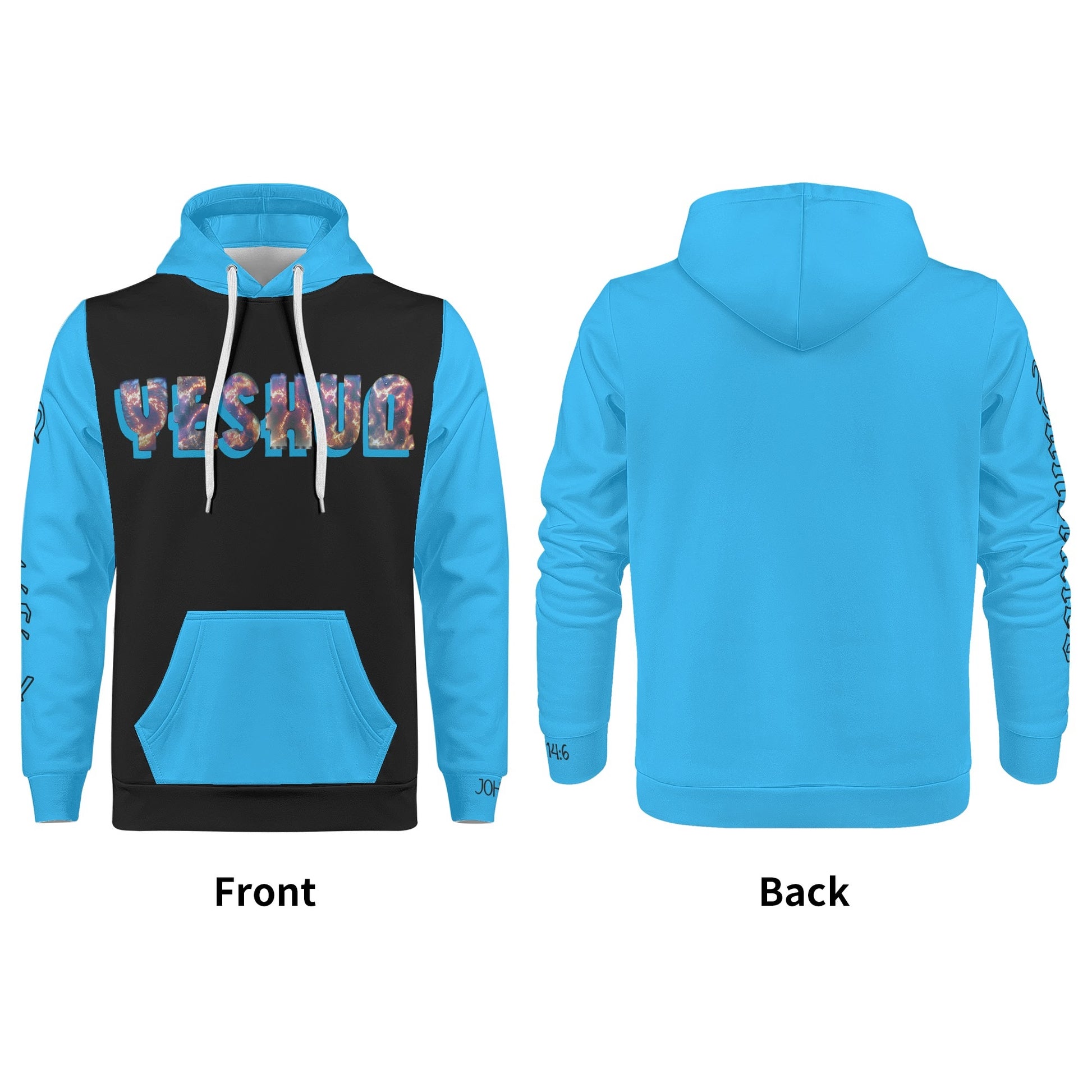 YESHUA- Mens All Over Print Warm Velvets Pair Of Hoodie