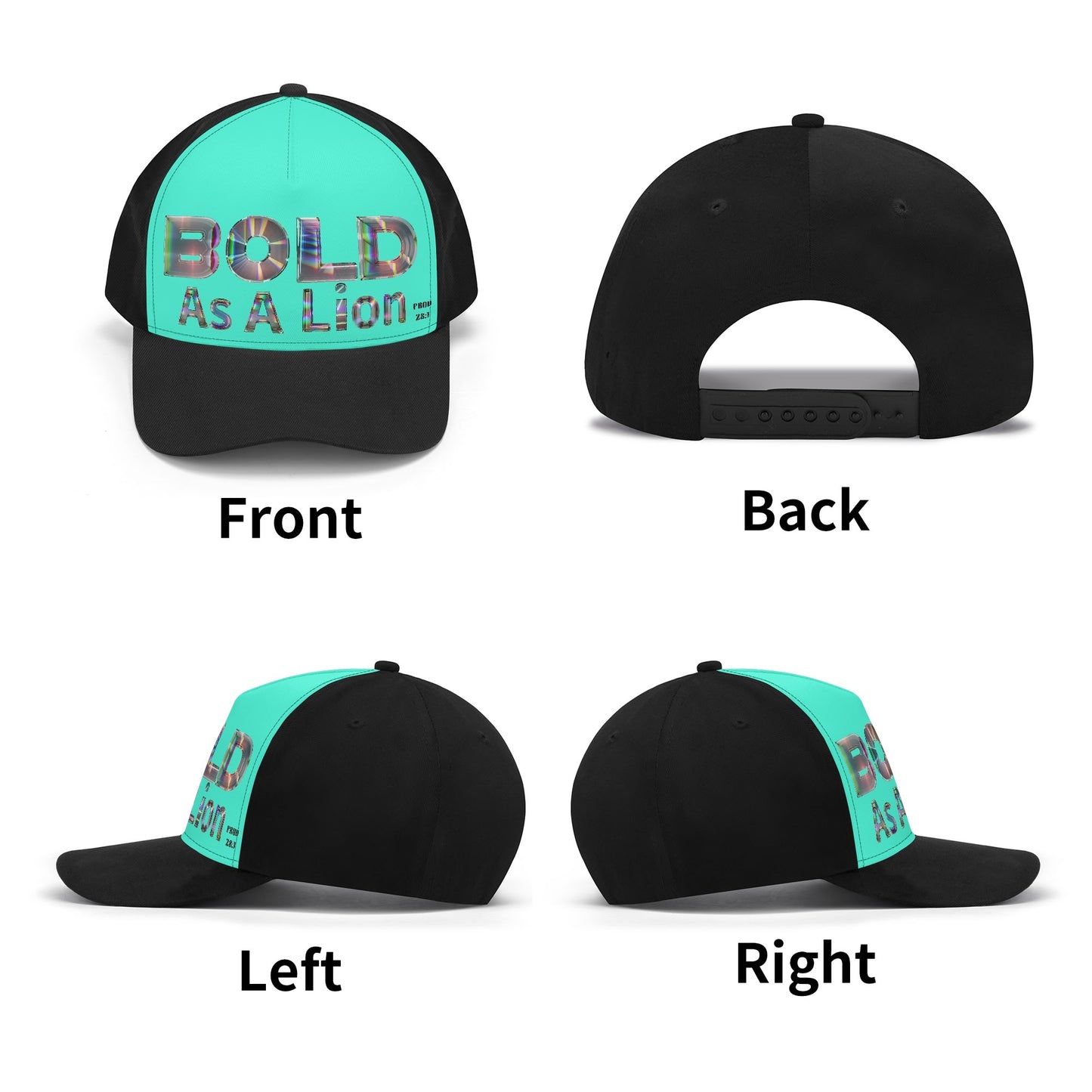 BOLD AS A LION- Front Printing Baseball Cap, FREE SHIPPING