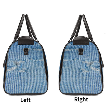 NO HOLDING BACK- Personalized Leather Duffle Bag Foldable Travel Bag, FREE SHIPPING