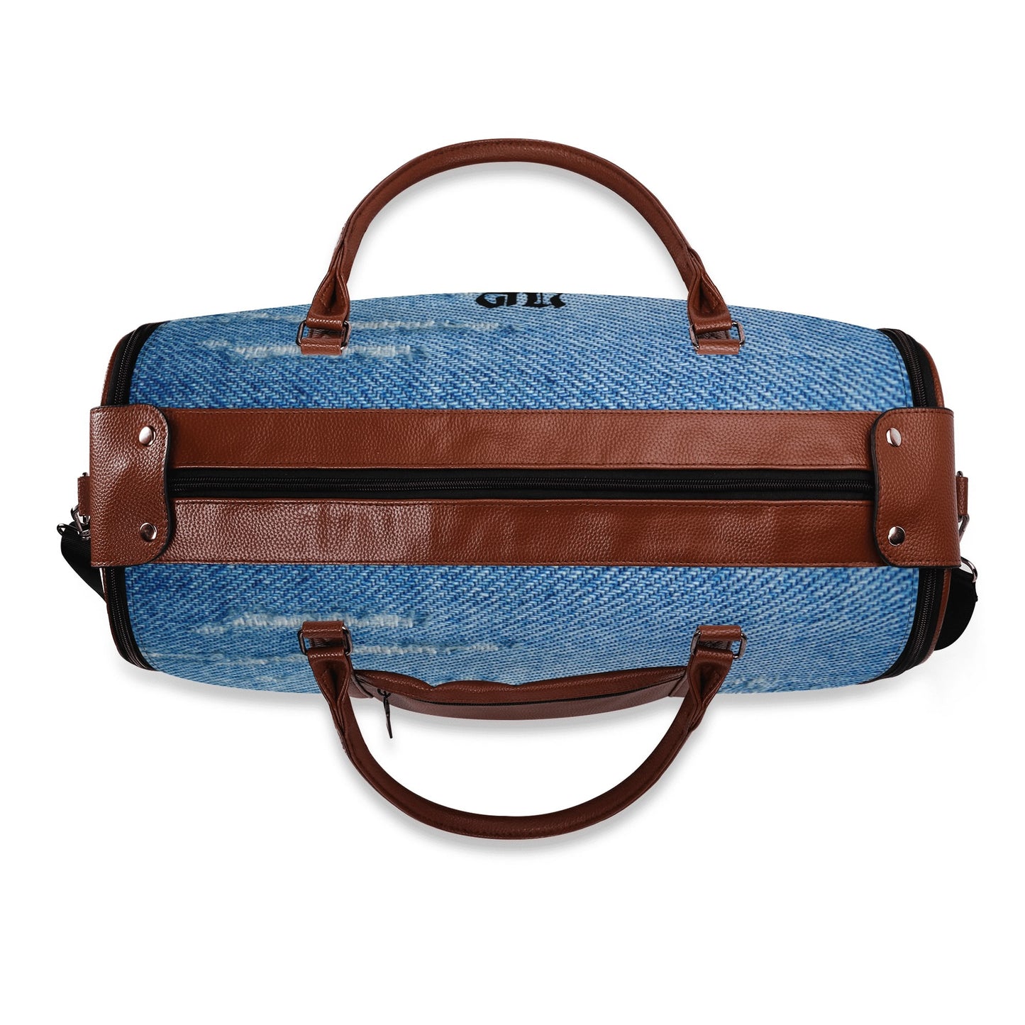 NO HOLDING BACK- Personalized Leather Duffle Bag Foldable Travel Bag, FREE SHIPPING