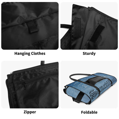 NO HOLDING BACK- Personalized Leather Duffle Bag Foldable Travel Bag, FREE SHIPPING