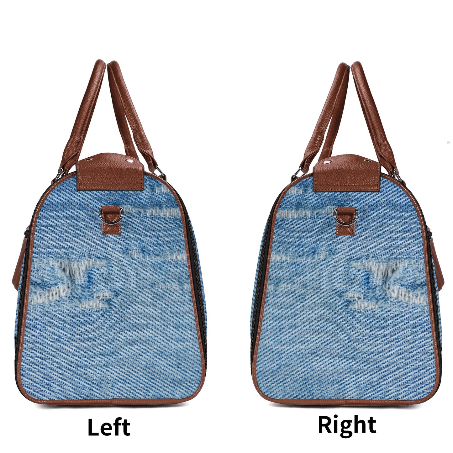 NO HOLDING BACK- Personalized Leather Duffle Bag Foldable Travel Bag, FREE SHIPPING