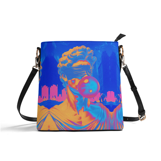 WALK BY FAITH- Womens PU Bucket Bag Shoulder Bag, FREE SHIPPING