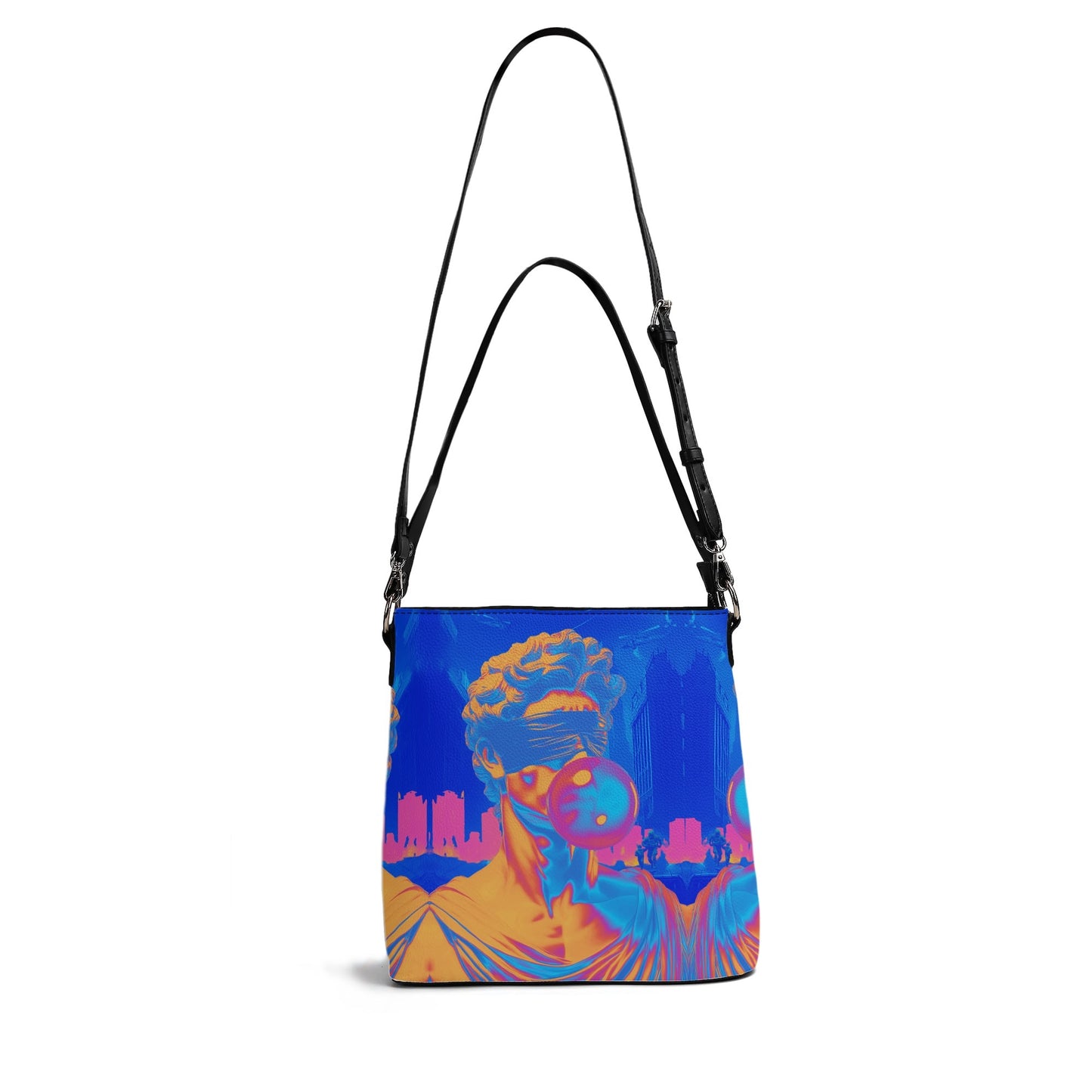 WALK BY FAITH- Womens PU Bucket Bag Shoulder Bag, FREE SHIPPING